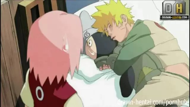 Sleepy Chick Sakura - Pink haired Naruto sex cartoon girl covets to sleeping guy
